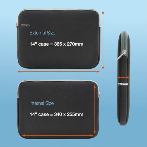 RAPESCO GERM-SAVVY ANTIBACTERIAL 14” LAPTOP SLEEVE. ROP1693